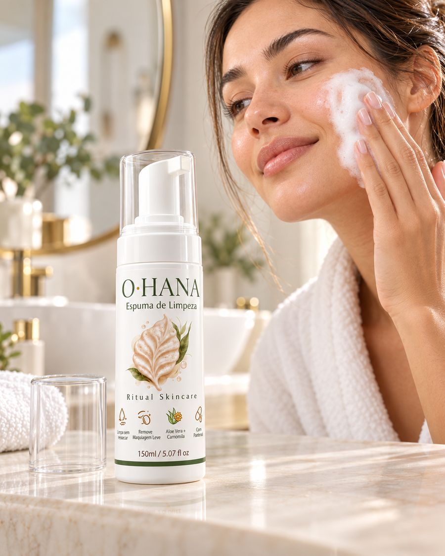 Espuma de limpeza facial O·HANA